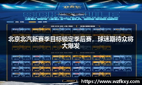 北京北汽新赛季目标锁定季后赛，球迷期待众将大爆发