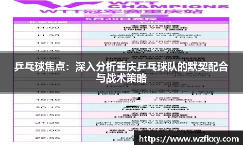 乒乓球焦点：深入分析重庆乒乓球队的默契配合与战术策略