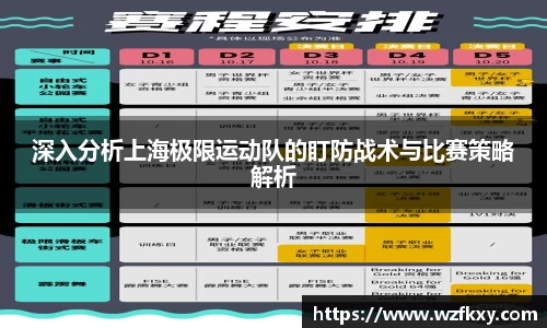 深入分析上海极限运动队的盯防战术与比赛策略解析
